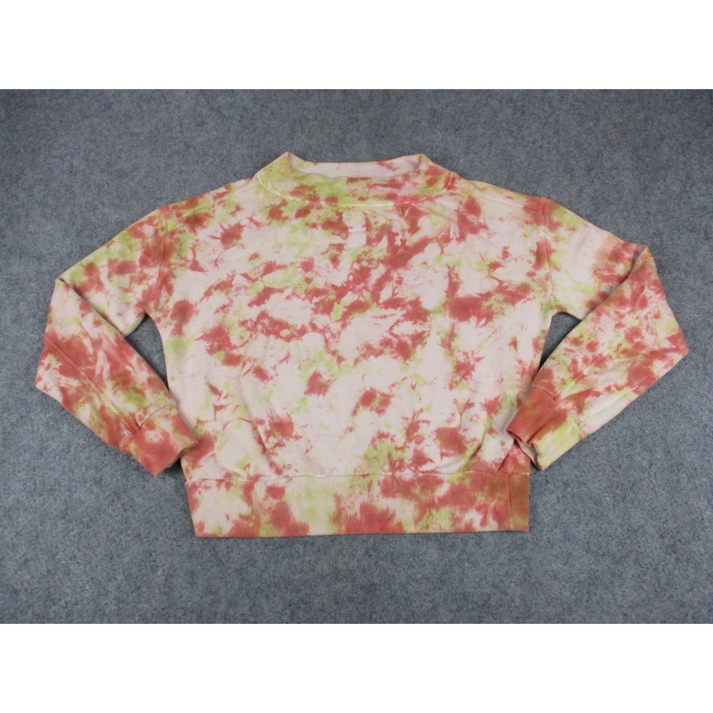 Pilcro Sweatshirt Womens Small Pink Green Anthropologie Tie Dye Pullover Sweater